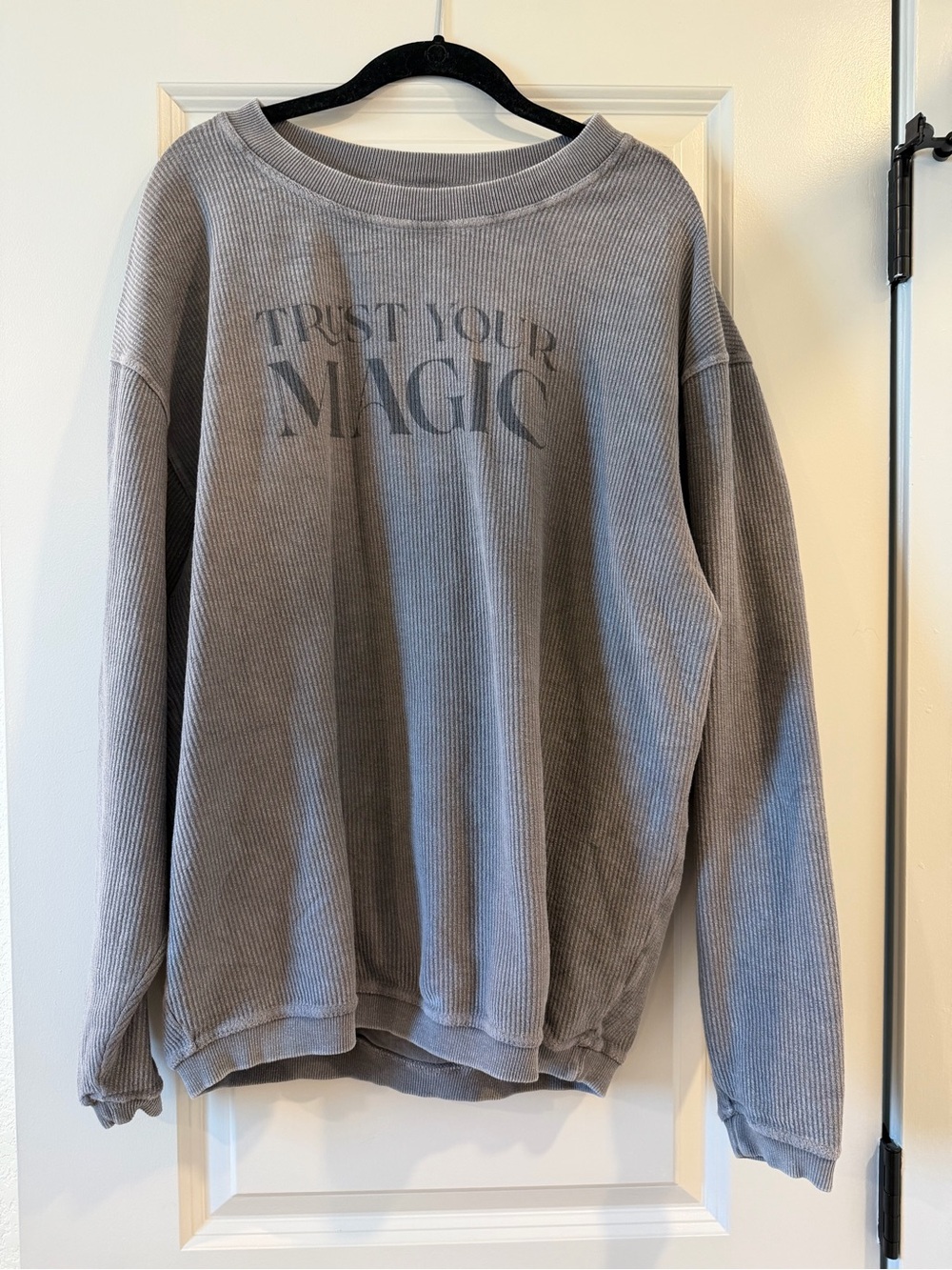 Premonition Goods Grey Ribbed Sweatshirt